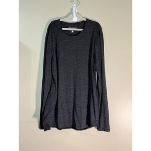 Cloudveil Minimalist 100% Merino Wool Long Sleeve Crewneck Shirt Gray XL